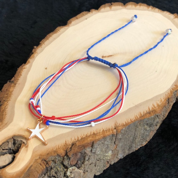 Patriotic Multicolor/Layers Handmade Bracelet - Picture 8 of 15